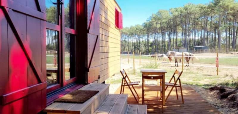 Roulottes Cocooning Au Coeur Des Landes Hotel Mees Bagian luar foto